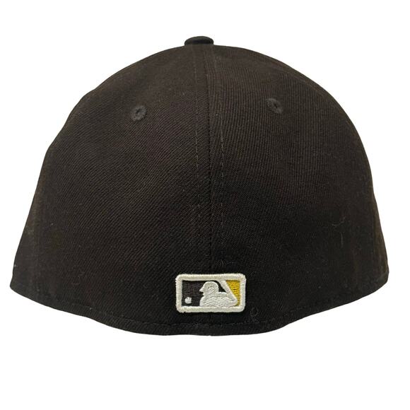 San Diego Padres Brown Gold 59FIFTY New Era Fitted Hat Size 6 7/8 MLB Cap - Picture 4 of 7